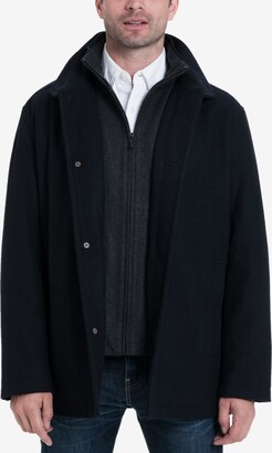 London Fog Men's Wool-Blend Layered Car Coat, Created for Macy's