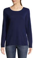 Thumbnail for your product : ST. JOHN'S BAY Tall-Womens Crew Neck Long Sleeve T-Shirt