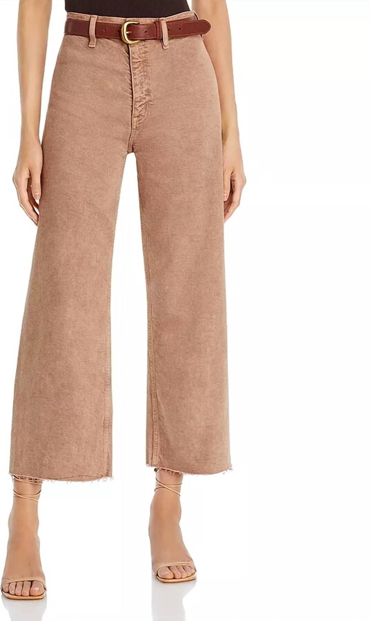 Pistola Denim Penny High Rise Wide Leg Crop Jeans In Cashew