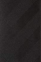 Thumbnail for your product : DKNY Black Textured Stripe Skinny Tie