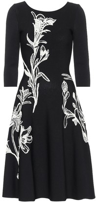belle mono jacquard dress