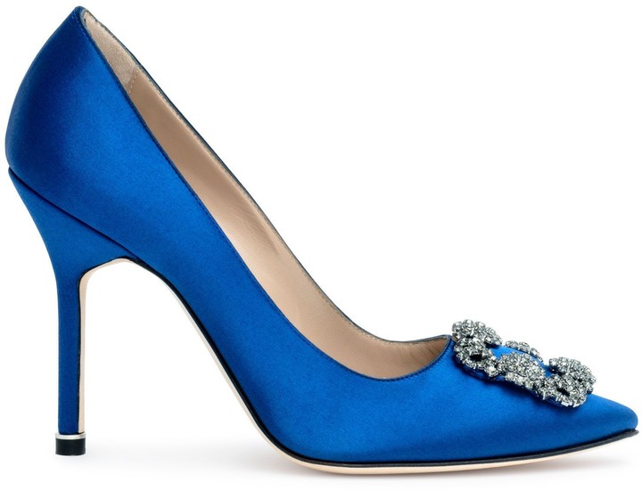royal blue manolo blahnik shoes