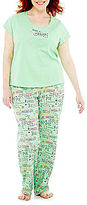 Thumbnail for your product : JCPenney Mixit Short-Sleeve Pajama Set - Plus