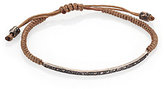 Thumbnail for your product : Chan Luu Champagne Diamond, Sterling Silver & Cord Bar Bracelet