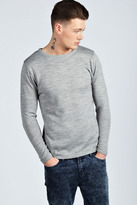 Thumbnail for your product : boohoo Fine Gauge Crew Neck Jumper
