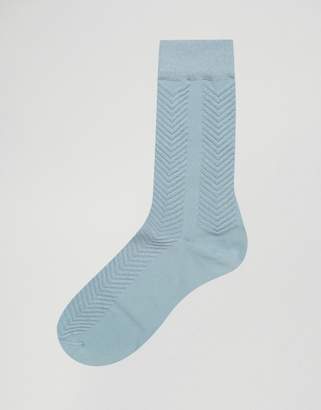 ASOS Made In UK Textured Socks In Gift Box In Burgundy & Green & Navy 3 Pack