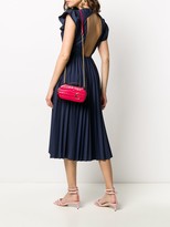 Thumbnail for your product : RED Valentino Open-Back Pleated Skirt Midi Dress