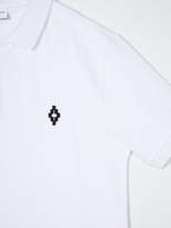Thumbnail for your product : Marcelo Burlon County of Milan Kids colour block logo embroidered polo shirt