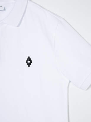 Marcelo Burlon County of Milan Kids colour block logo embroidered polo shirt