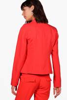 Thumbnail for your product : boohoo Emily Woven Button Blazer