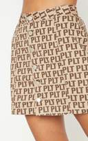 Thumbnail for your product : PrettyLittleThing PLT Brown Denim Skirt