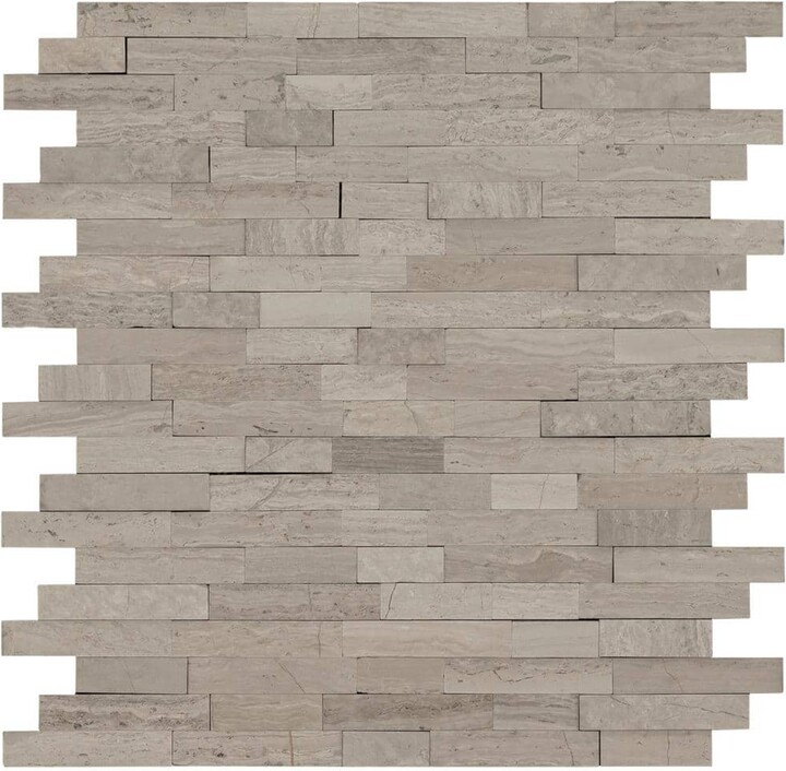 MSI La Crema Stax Interlocking Peel and Stick 10.75 in. x 11.65 in. Textured Marble Floor and Wall Tile (15 sq. ft. /Case)