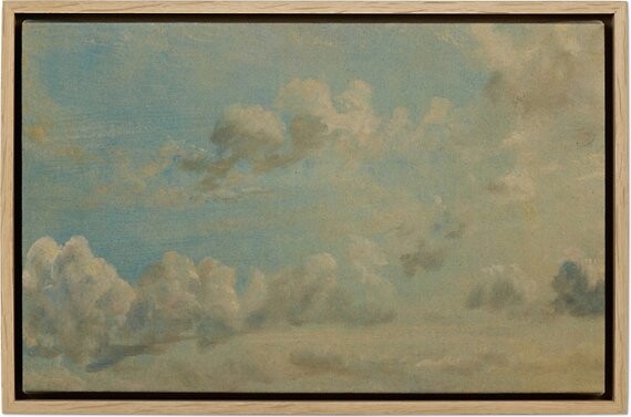 Four Hands Study Of Cumulus Clouds Wall Art in Blue, Size: 18 In. x 12 In.