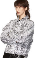 Thumbnail for your product : Alexander Wang Black and White Denim Python Game Jacket