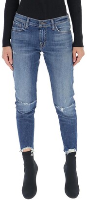 J Brand Ripped Cropped Jeans