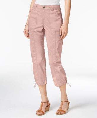 Style&Co. Style & Co Style & Co Petite Bungee-Hem Cargo Capri Pants, Created for Macy's