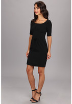 Thumbnail for your product : Maggy London Elbow Sleeve Solid Stretch Crepe Seamed Sheath Dress