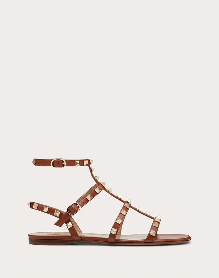 Valentino Rockstud Flat Sandal | the largest collection of fashion | ShopStyle