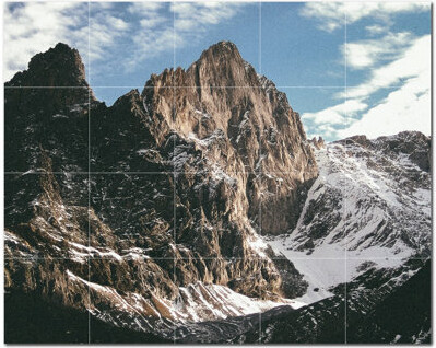 Picture-Tiles.com Mountains Photo 8'' x 8'' Satin Ceramic Decorative Mural