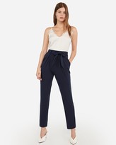 Thumbnail for your product : Express Mid Rise Paperbag Waist Knit Pant