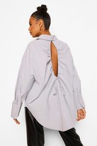 Thumbnail for your product : boohoo Oversized Open Back Shirt
