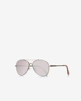 Thumbnail for your product : Express Turquoise Flash Lens Aviator Sunglasses
