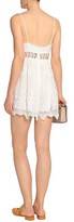 Thumbnail for your product : Zimmermann Guipure Lace-trimmed Embroidered Silk-gauze Playsuit