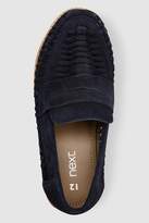 Thumbnail for your product : Next Boys Navy Suede Woven Loafers (Older)