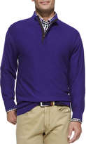 Thumbnail for your product : Peter Millar Knit Hidden 1/2-Zip Sweater, Purple