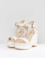 Thumbnail for your product : Miss Selfridge Brocade Lace Platform Wedge