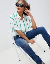 Thumbnail for your product : ASOS Tall DESIGN Tall Exclusive Tie Front Shirt In Stripe