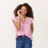 Thumbnail for your product : Lauren Conrad Women's Ruffle V-Neck Top