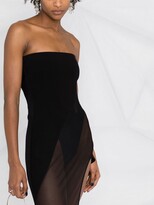 Thumbnail for your product : Thierry Mugler Semi-Sheer Strapless Dress