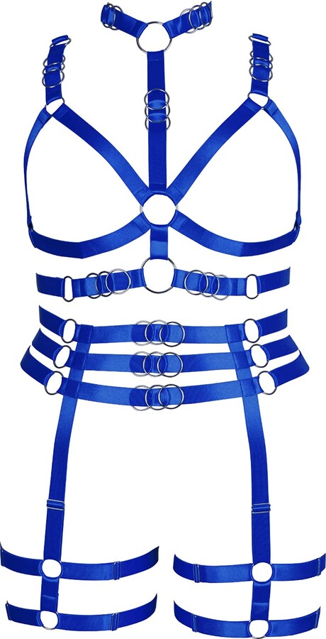 BODY CAGE Plus Size Plump Garter Belt Set Full Body Harness for Women Lingerie cage Punk Large