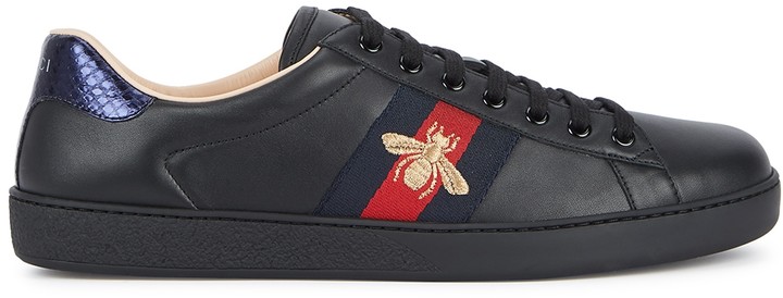 black mens gucci trainers