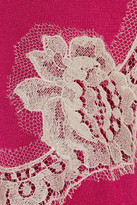 Thumbnail for your product : Dolce & Gabbana Lace-paneled Silk Cardigan