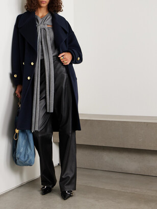 Loewe Oversized Double-breasted Wool Coat - Navy - ShopStyle