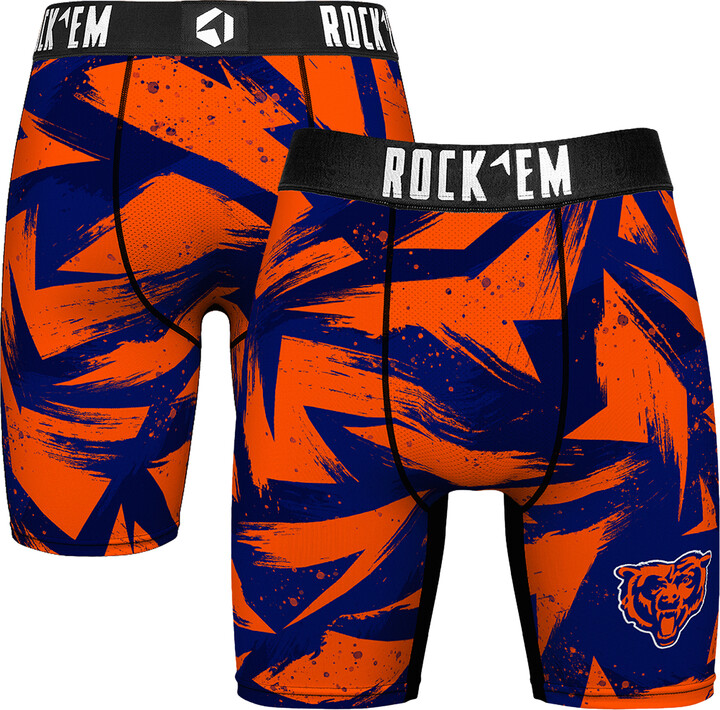 Men's Rock Em Socks Orange Chicago Bears Game Paint Boxer Briefs