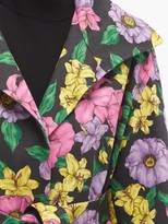 Thumbnail for your product : Balenciaga Belted Floral-print Cotton-twill Trench Coat - Multi