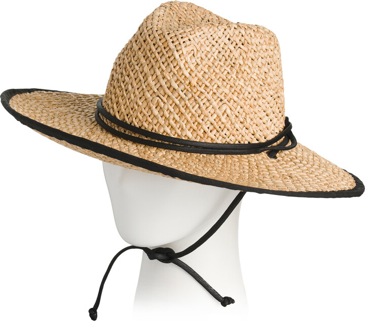 Filippo Catarzi Made In Italy Straw Hat With Chin Cord - ShopStyle