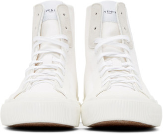 Givenchy White Tennis Light Mid-Top Sneakers