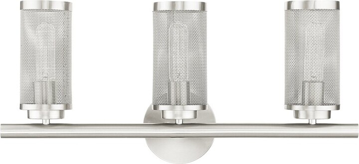 Livex Lighting 3-Light Brushed Nickel Vanity Sconce Wall Light