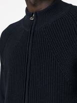 Thumbnail for your product : President's Ribbed-Knit Zipped Sweater