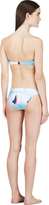 Thumbnail for your product : We Are Handsome Blue Printed The Drifter Gathered Bikini