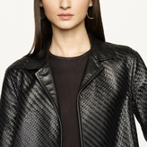 Thumbnail for your product : Ralph Lauren Black Label Woven Leather Jenica Jacket