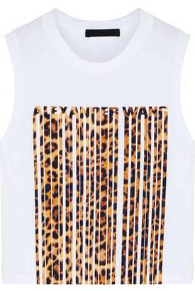 Alexander Wang Cropped Printed Cotton Top