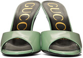 Thumbnail for your product : Gucci Green Slide Heeled Sandals