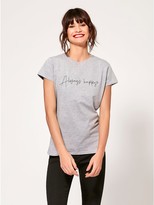 Thumbnail for your product : M&Co Happy slogan t-shirt