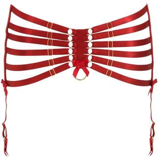 Bordelle High Waist Webbed Suspender Belt