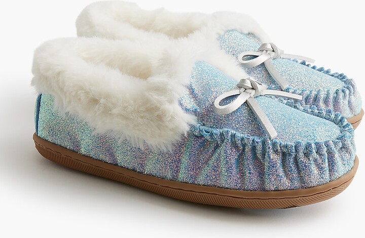 Girls' glitter slippers